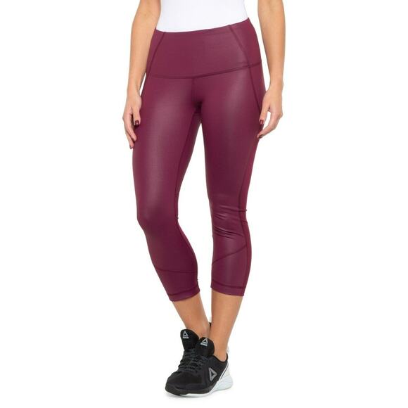 NEW 90 Degree by Reflex Women Waistband Capri Legging Size S Cherry Great Gift - Picture 10 of 10